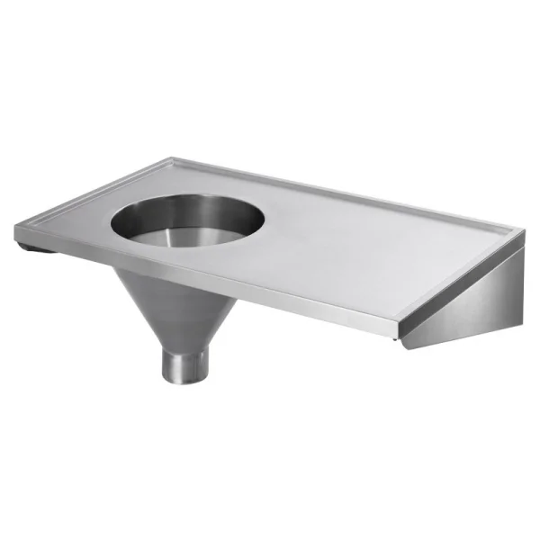 Sheffield Fabrications Stainless Steel Sluice Sink / Slop Hopper With Drainer