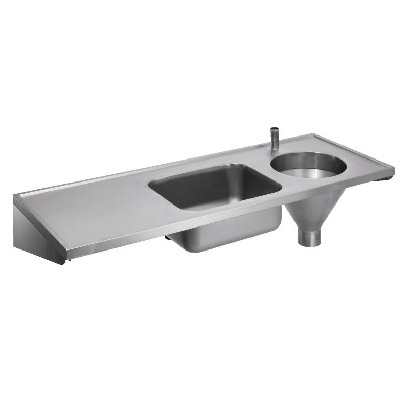 Sheffield Fabrications Combined Slop Hopper With Sink And Drainer – RH