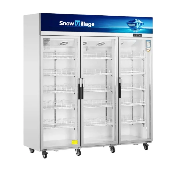 SV-Blueline Vertical Display Cabinet Triple Door Chiller (Aluminum Frame)