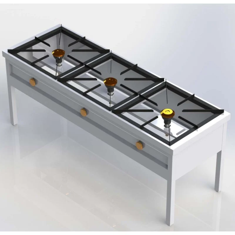 Sheffield Fabrications 3 Burner High Pressure Cooker Free Standing