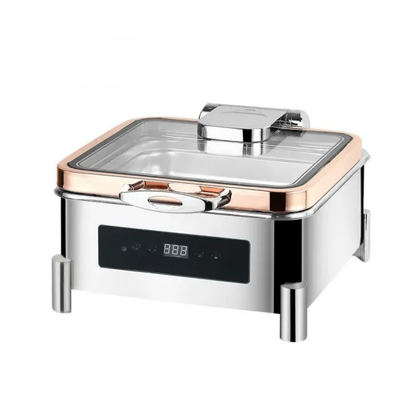 Winners Electric Chafing Dish Golden Frame Square 9L