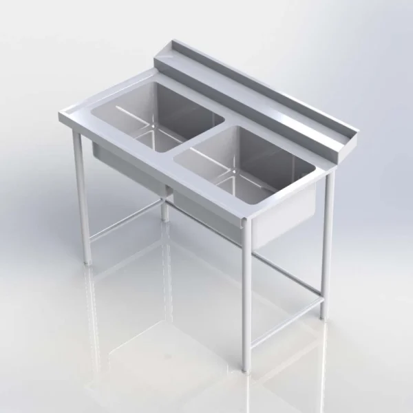 Sheffield Fabrications Pre Rinse Double Bowl Sink SDBPR1807R