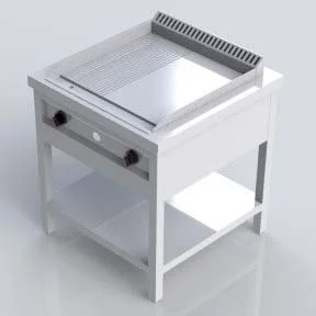 Sheffield Fabrications 1/2 Smooth 1/2 grooved hot plate griddle