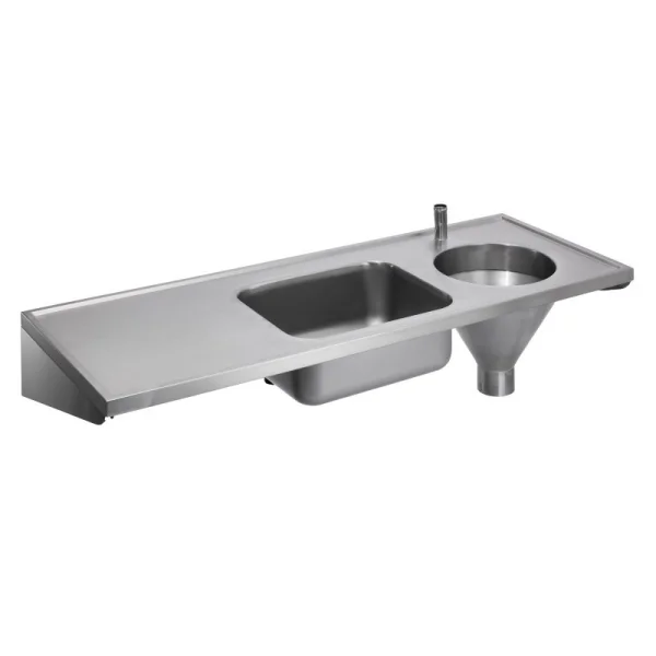 Sheffield Fabrications Combined Slop Hopper With Sink And Drainer – RH