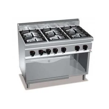6 Burner Gas Cooker+Oven-Bertos - view 2