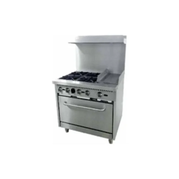 4 Burner Gas Range With Griddle And Oven RGR36-G12 Redline