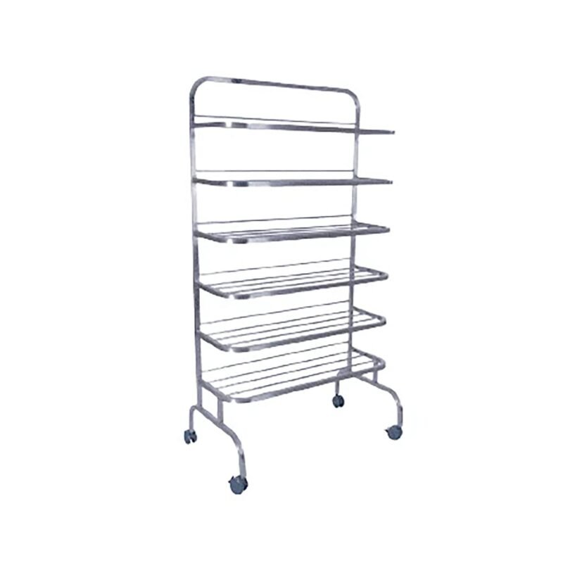 Sheffield Fabrications Hospital Shoe Rack (Stainless Slipper Trolley)