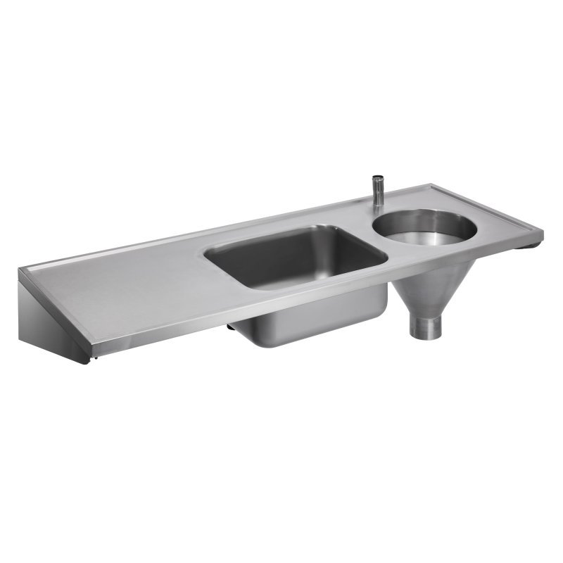 Sheffield Fabrications Combined Slop Hopper With Sink And Drainer – RH