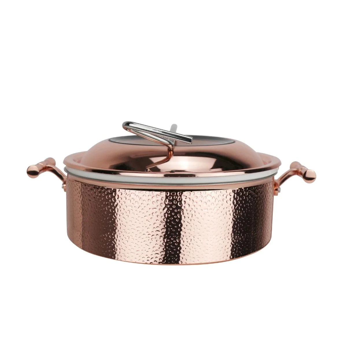 Winners Hot Pot With Warmer Stove 36CM 6L Rose Gold Hammered Finish - view 5