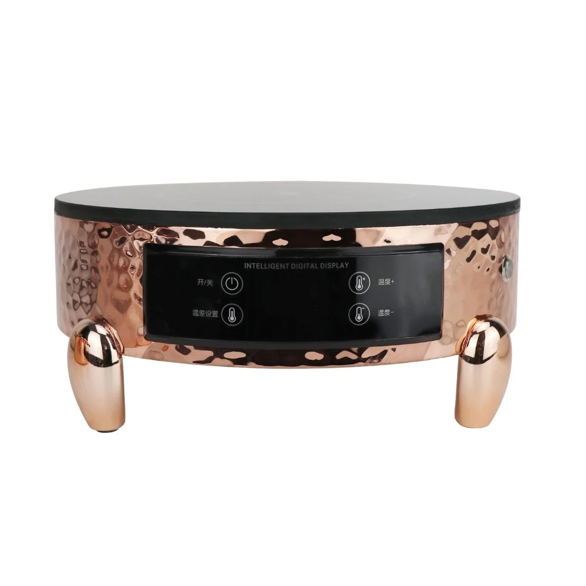 Winners Hot Pot With Warmer Stove 36CM 6L Rose Gold Hammered Finish - view 6